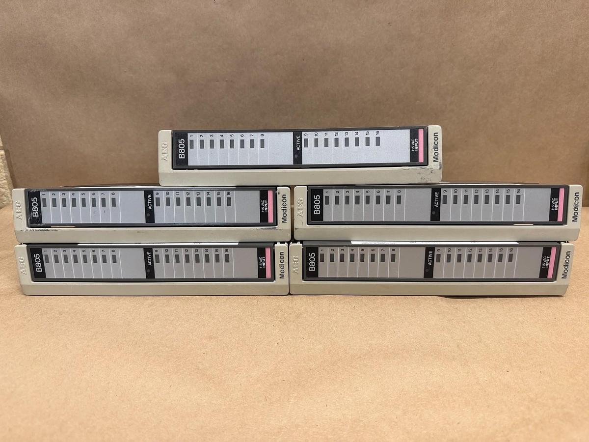 Used Modicon AS-B805-016 Input Module, 115 VAC - Lot of 5