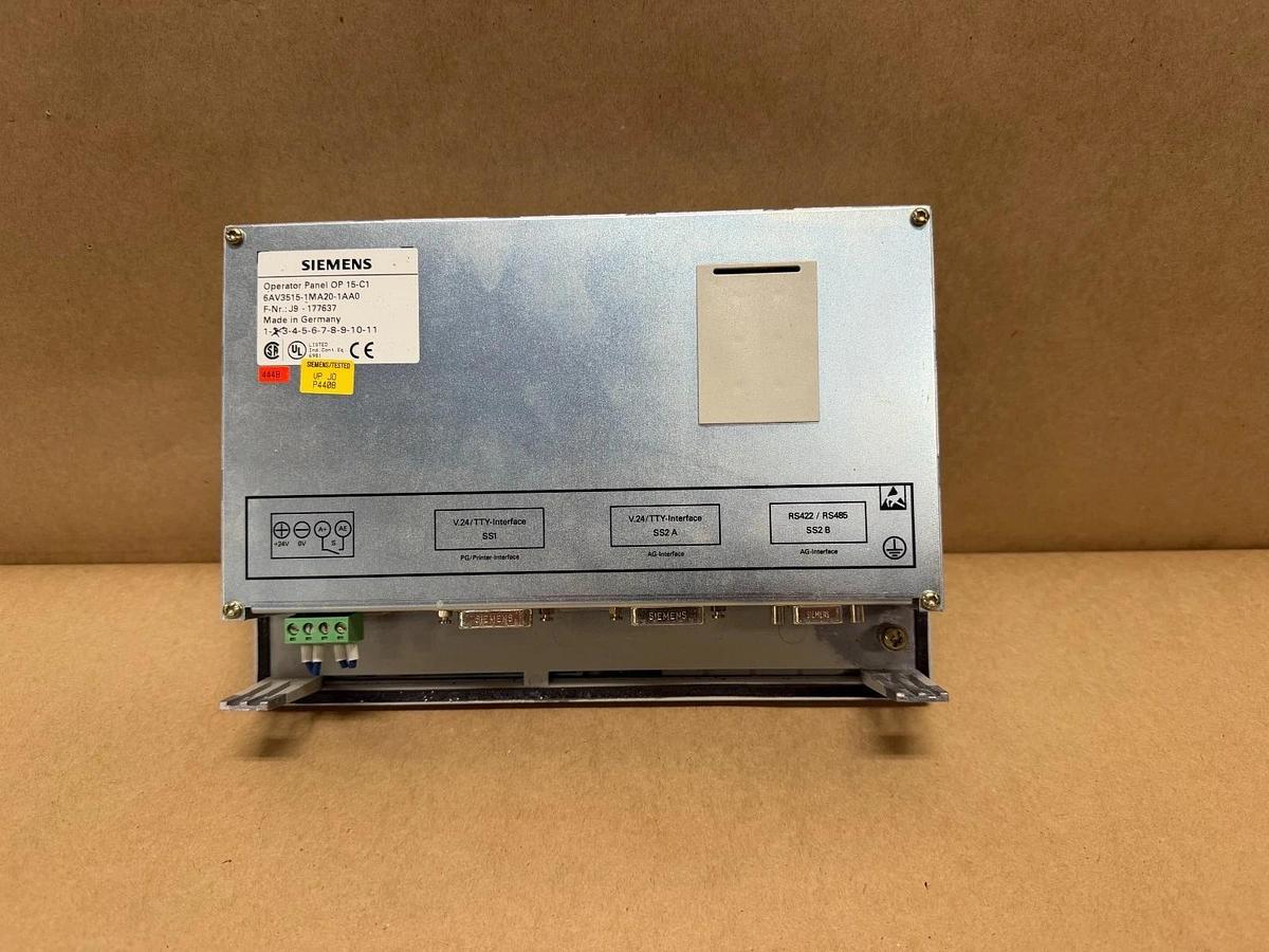 Used Siemens 6AV3515-1MA20-1AA0 Operator Panel - PARTS ONLY