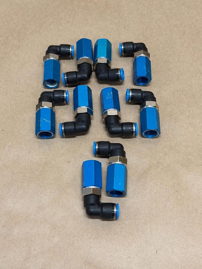 Used Festo Pneumatic Push-In Elbow Fitting - Lot of 10