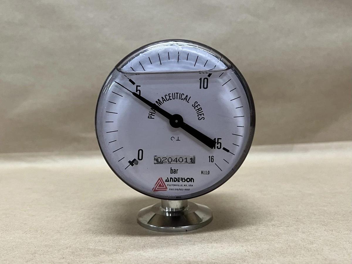 Used Anderson Ki.1,0  Pharmaceutical Series Pressure Gauge, 0-16 bar