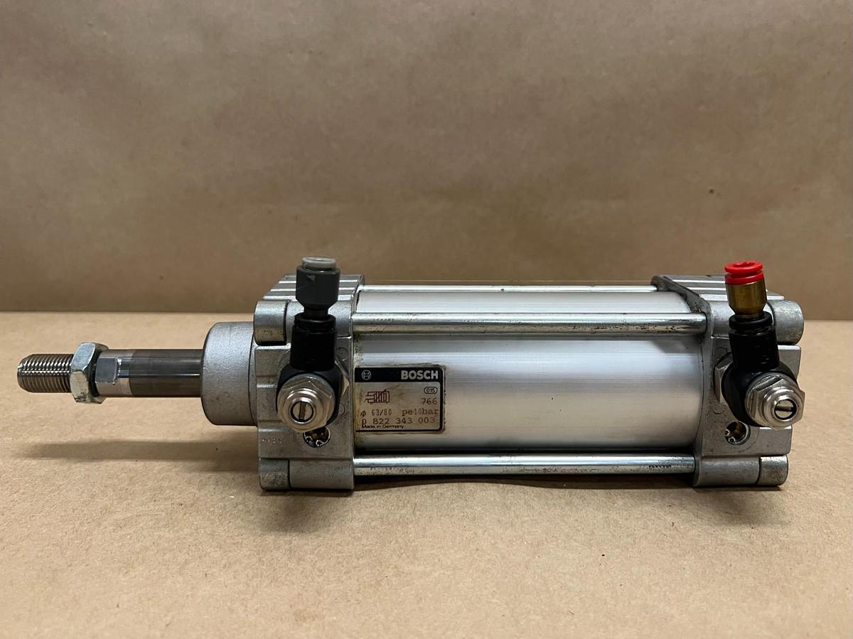 Used Bosch 0 822 343 003 Double-Acting Pneumatic Tie-Rod Cylinder
