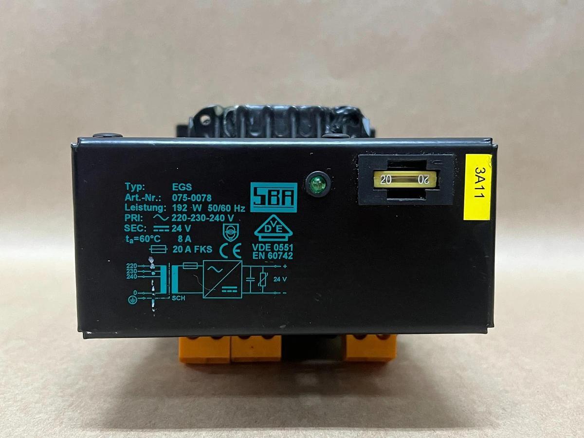 Used SBA EGS 075-0078 Power Supply Transformer