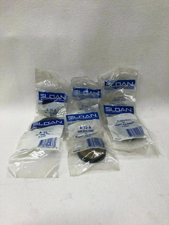 Used Sloan A-15-A Molded Disc Repair Parts for Royal and Regal (LOT OF 6)