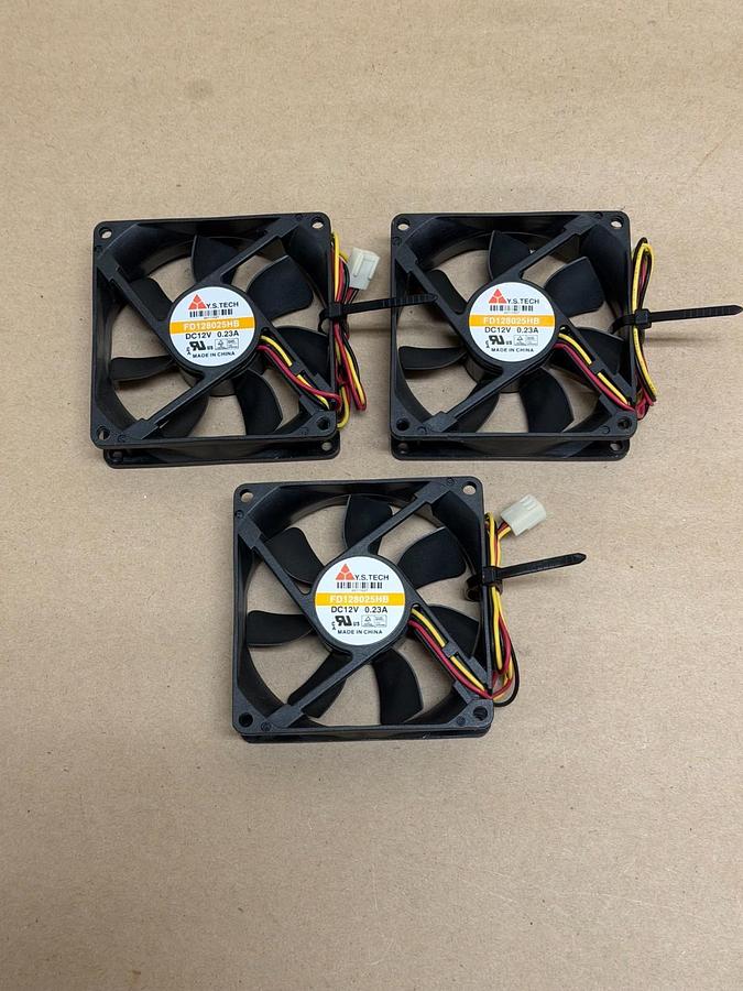 Used Y.S.Tech FD128025HB Cooling Fan - Lot of 3