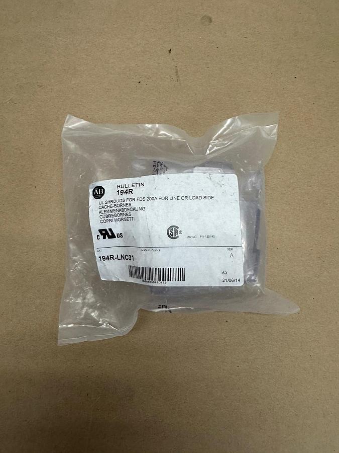 Used Allen Bradley Bulletin 194R-LNC31 Ser A UL Shroud
