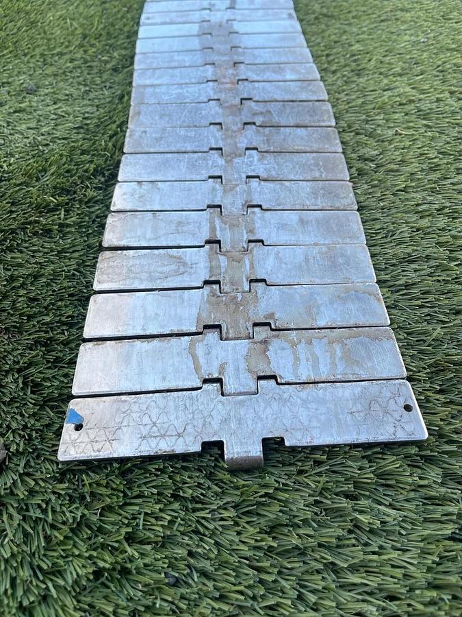 Used Rexnord SS815 BC 83 Tabletop Chain, Stainless Steel, L:43.5” W:7.5"