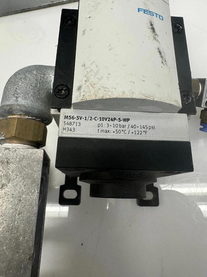Used Festo MS6-SV-1/2-C-10V24P-5-WP Pneumatic Control Valve