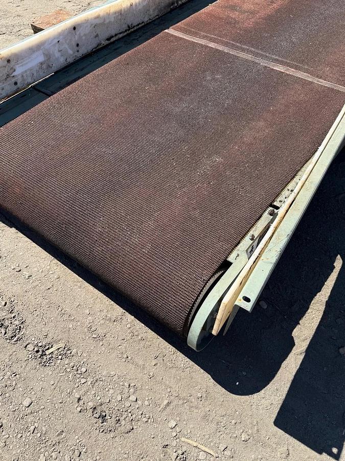 Used Conveyor Belt W:36” L:113” Rough Top w/ Baldor 1Hp, 1760RPM and Gearbox