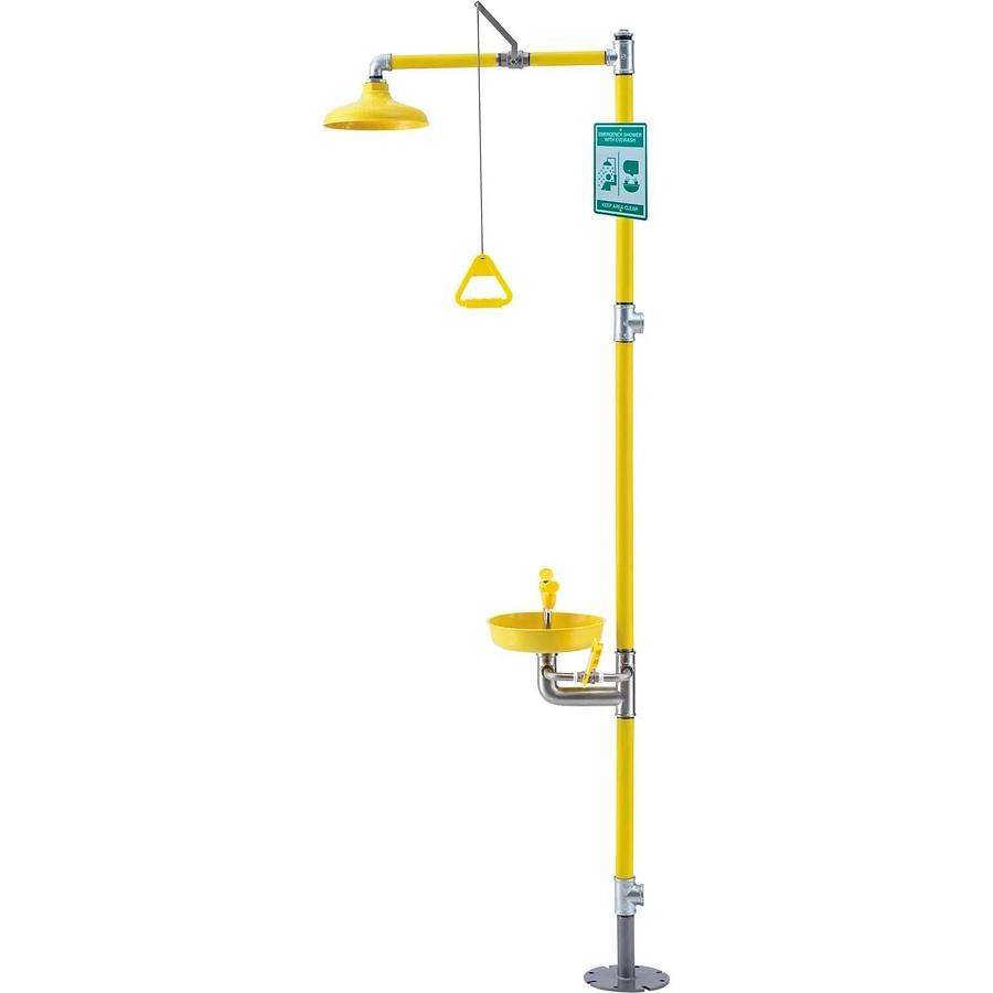 Global Industrial 708383 Emergency Combination Shower w/ Eyewash Station