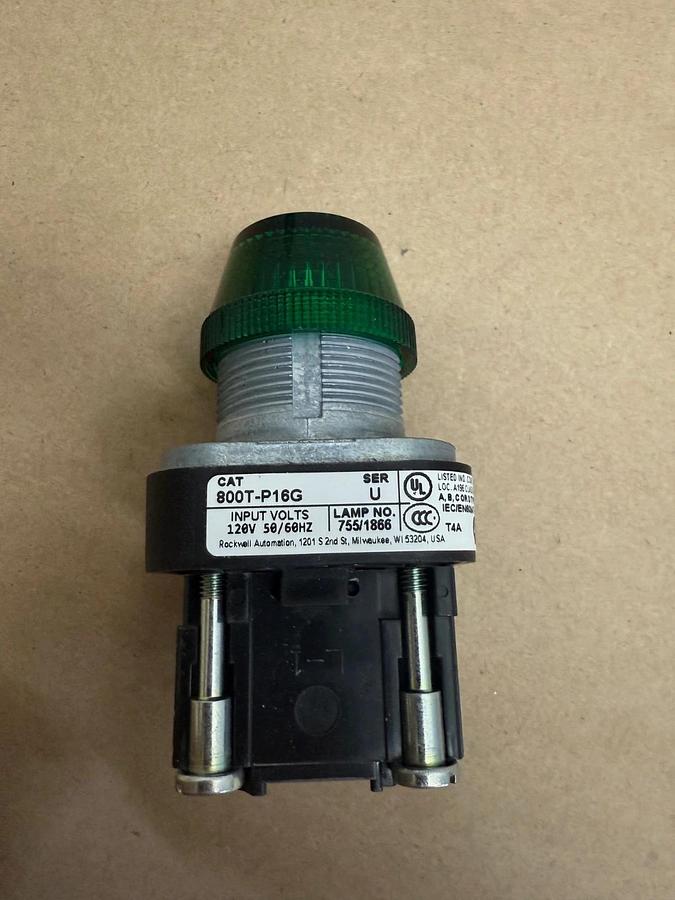 Allen-Bradley 800T-P16G 30 mm Pilot Light 800T PB Series U *NEW*