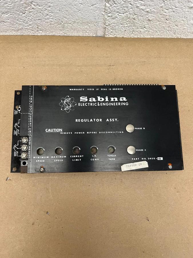Used Sabina 2450 Regulator Assembly