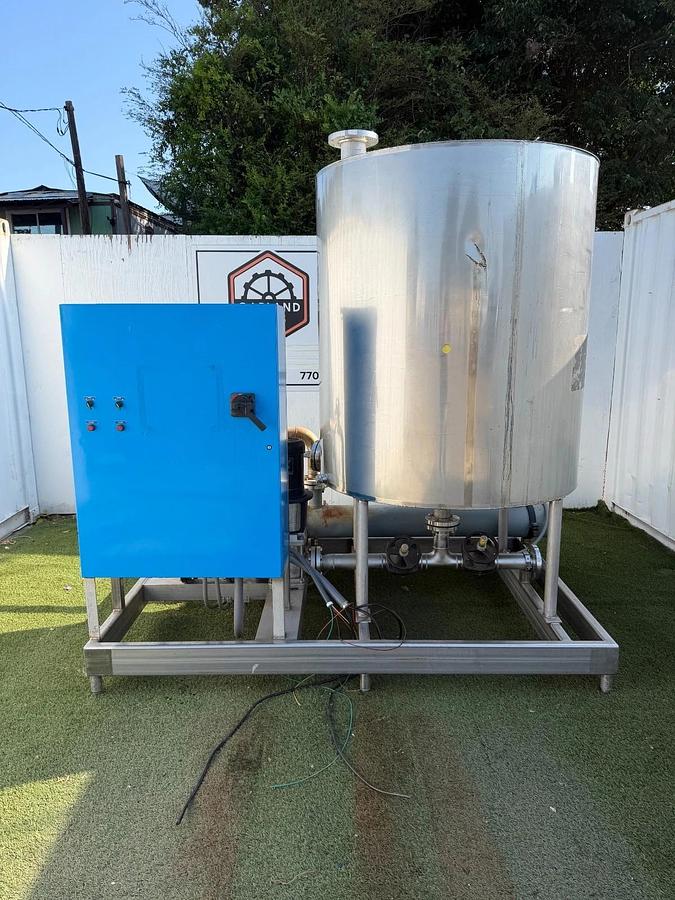 Used Industrial Hot-Water Sanitation/ Heating Skid, 594 Gallon Tank