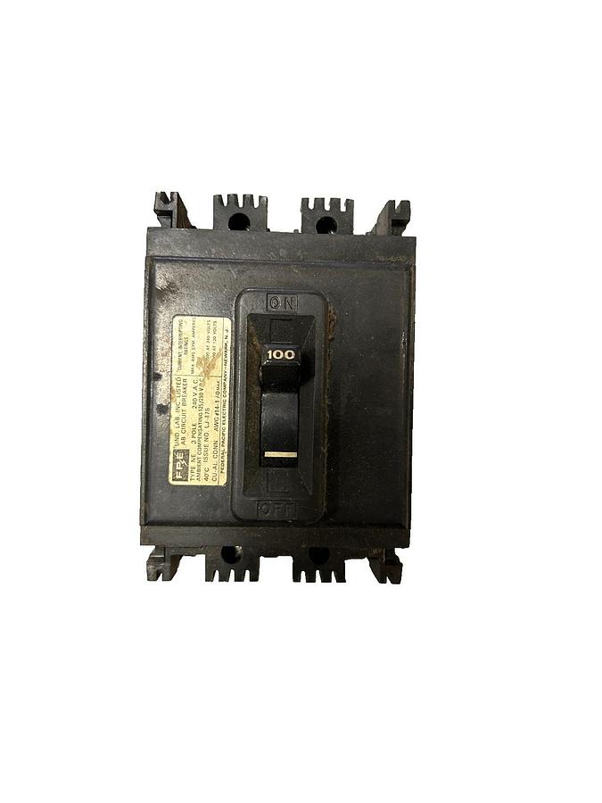 Used Federal Pacific Electric Company NE 50A 3 Pole Circuit Breaker