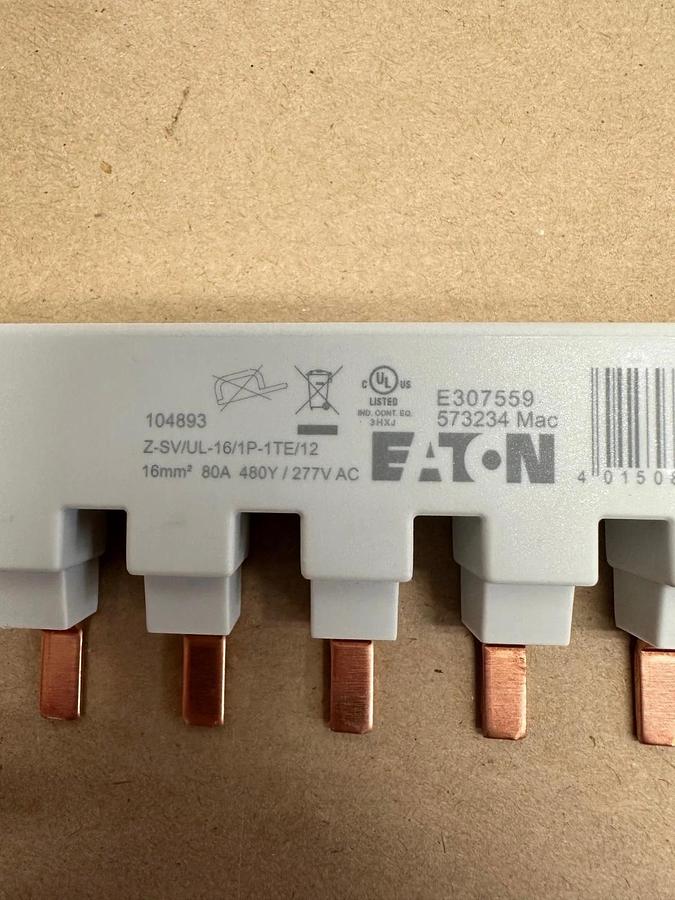 Eaton 104893 Block Busbar Z-SV/UL-16/1P-1TE/12