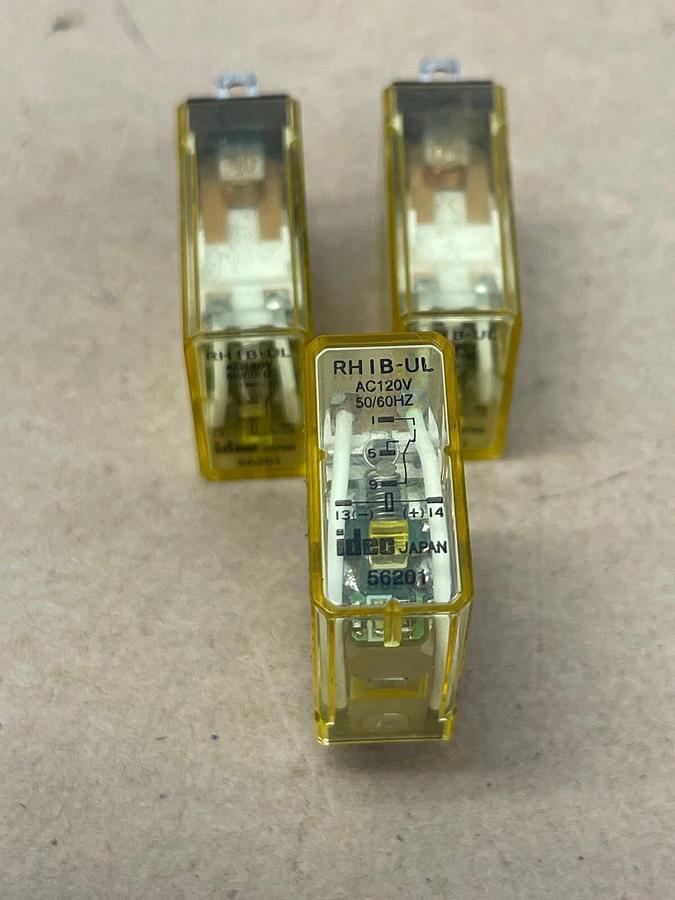 Used idec RH1B-UL General Purpose Relay AC 120V, 50/60Hz - Lot of 3