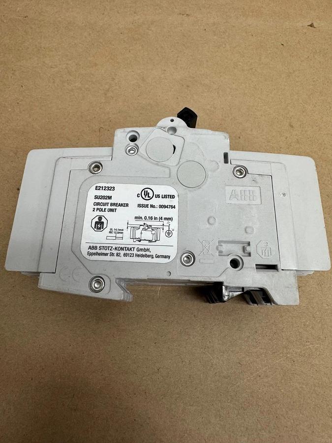 Used ABB SU 202M C5A 2 Pole Circuit Breaker *NEW*
