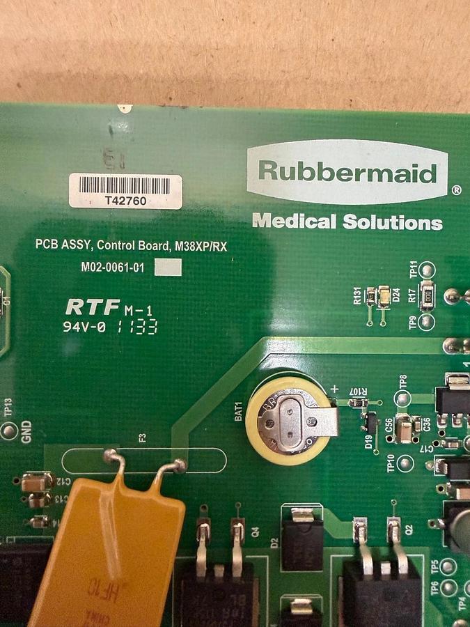 Used Rubbermaid Medical Solutions M38XP/RX PCB ASSY, Control Board