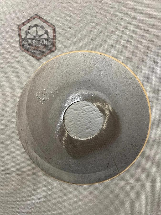 Used Stainless Steel 38-1/2” Mesh Vibratory Screener, 62 microns, 1-3/4” Center Hole