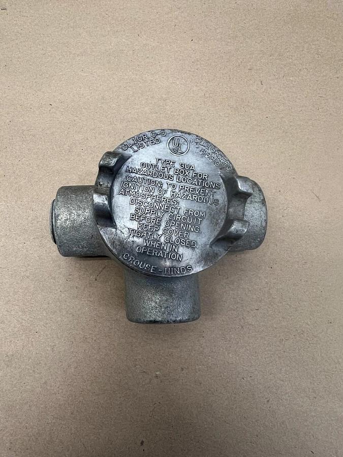 Used Crouse Hinds GUAT-24 3/4” Conduit Outlet Body