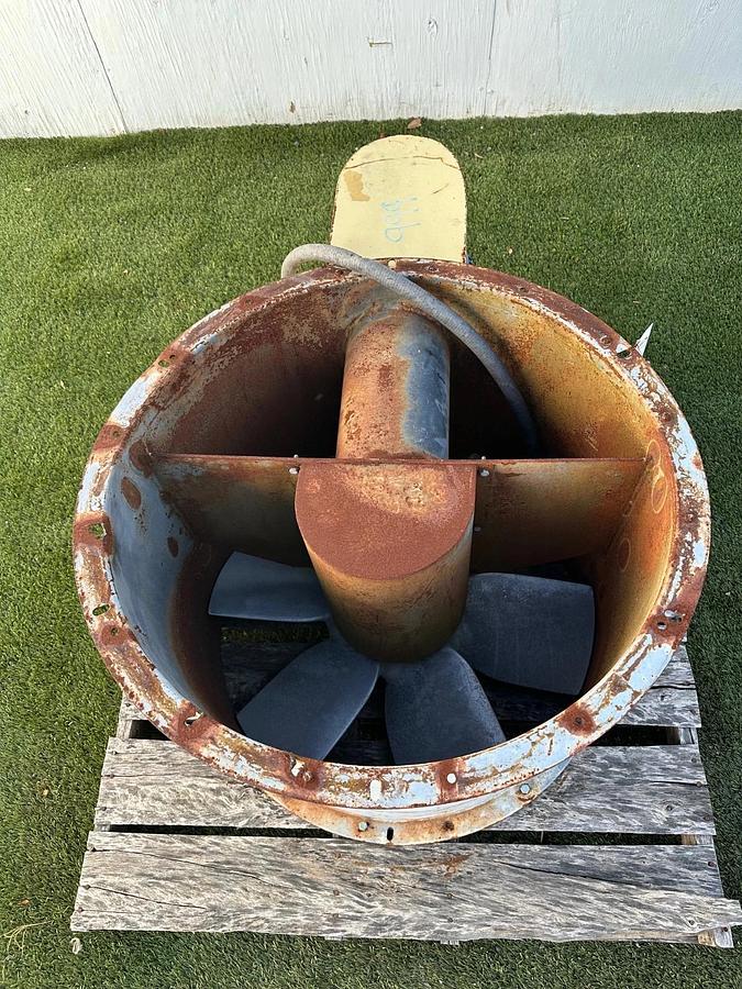 Used Hartzell Fan 46-28DK3, Axial Inline Blower, 10Hp Motor @ 1770RPM, 575V