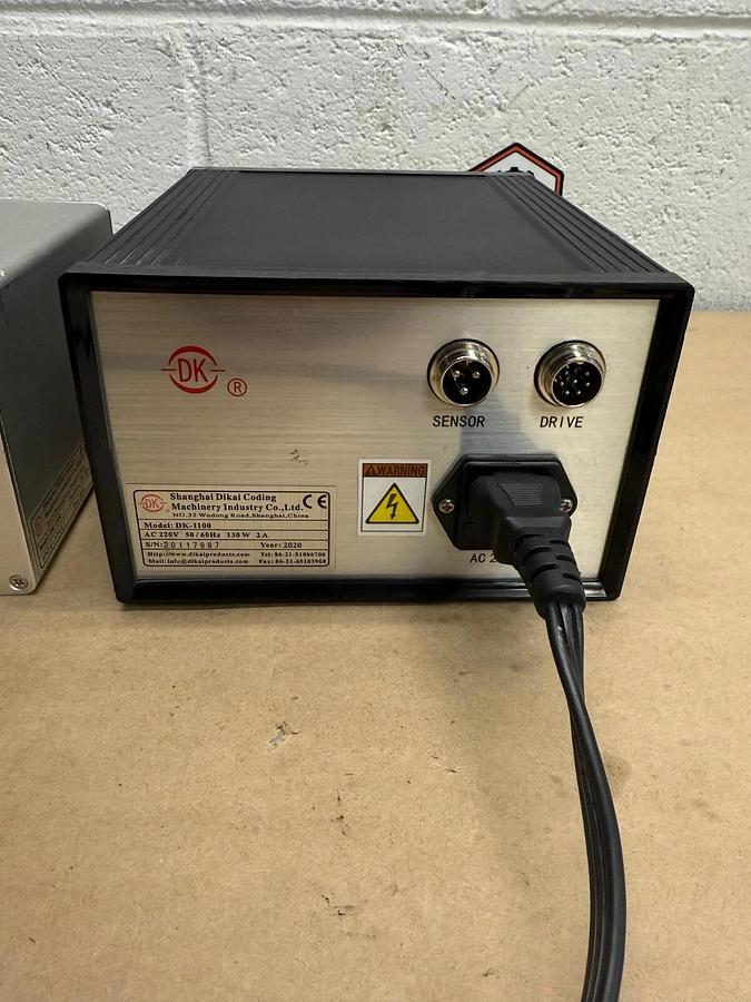 Used Shanghai Dikai Coding Machinery DK-1100 Cont Printing Machine Hot Ink Roll Coder