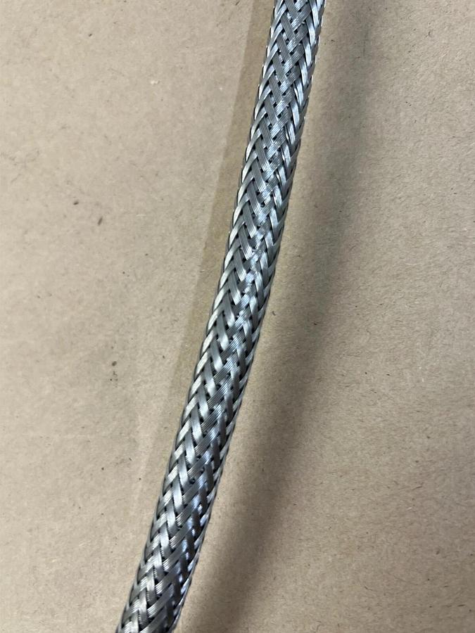 Used Senior Flexonics Flexible Stainless Steel Braided Hose, 304-1/4, 3'