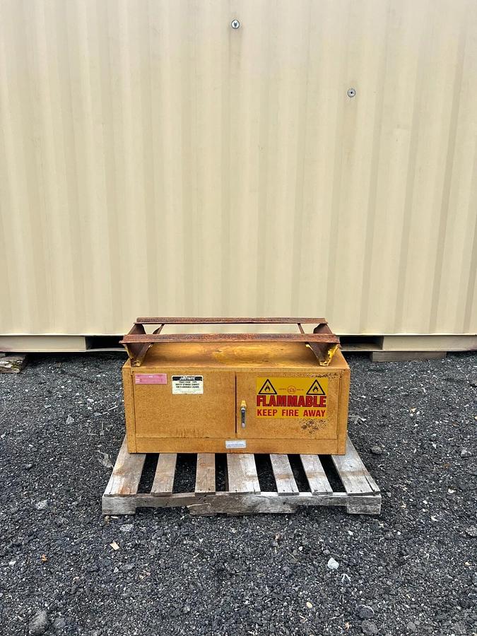 Used Justrite 25801 12-1/2 Gallon “Piggy-Back” Type Safety Storage Cabinet