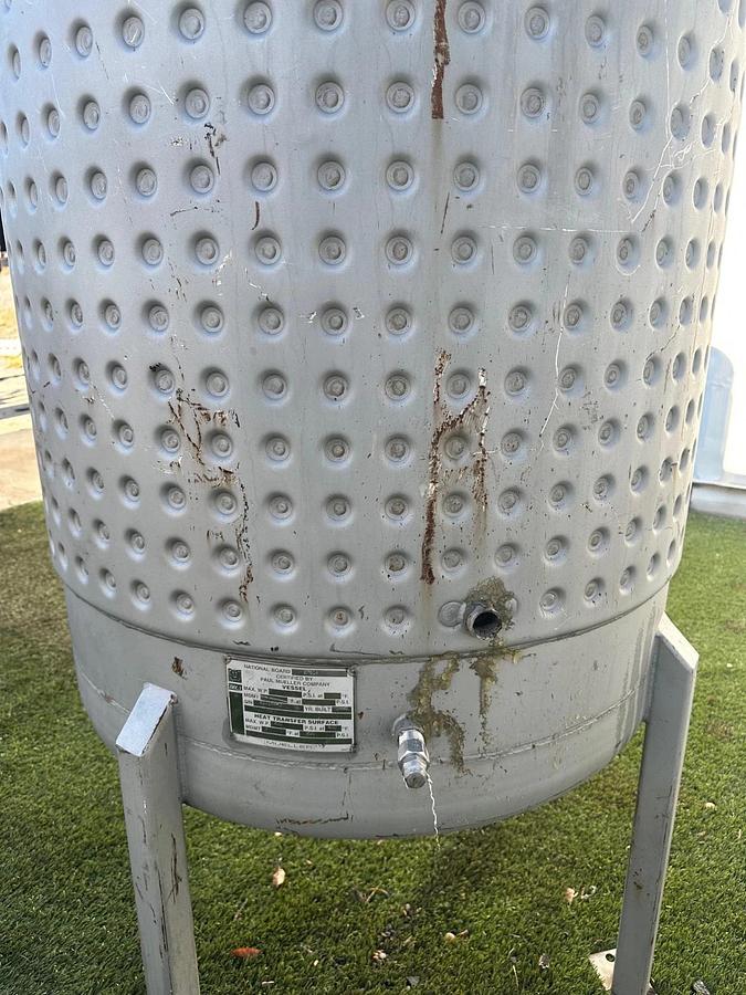 Used Mueller 27814 220 Gallon Jacketed Pressure Vessel Tank, No Top