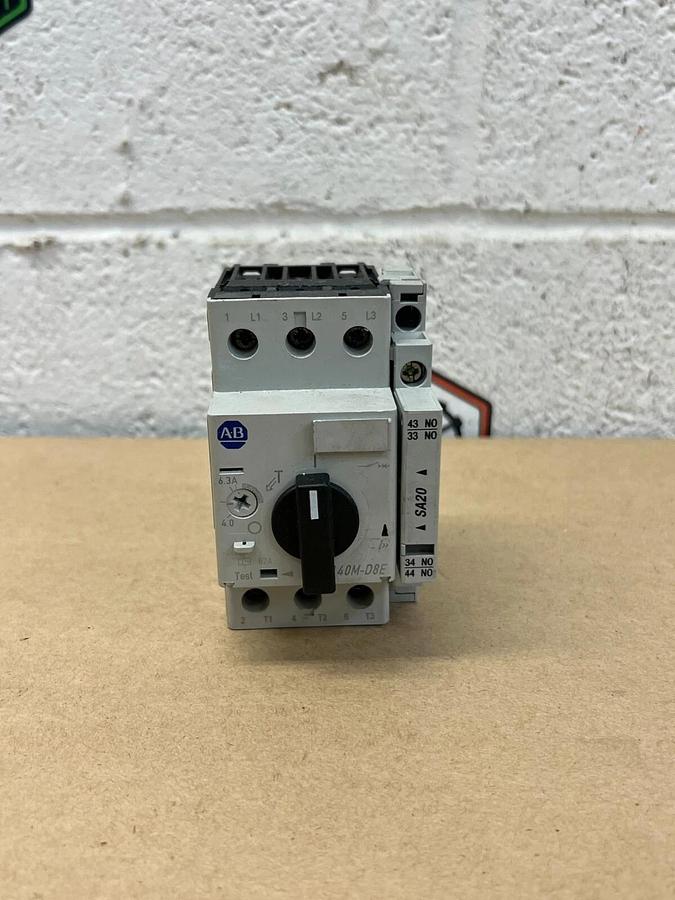 Used Allen Bradley 140M-D8E-B63 Ser. B Protection Circuit Breaker
