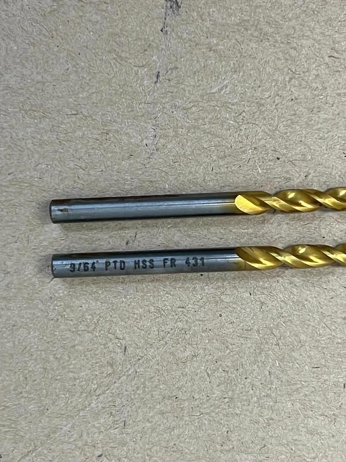 Used 9/64 PTD HSS FR 431 Flute - Lot of 2