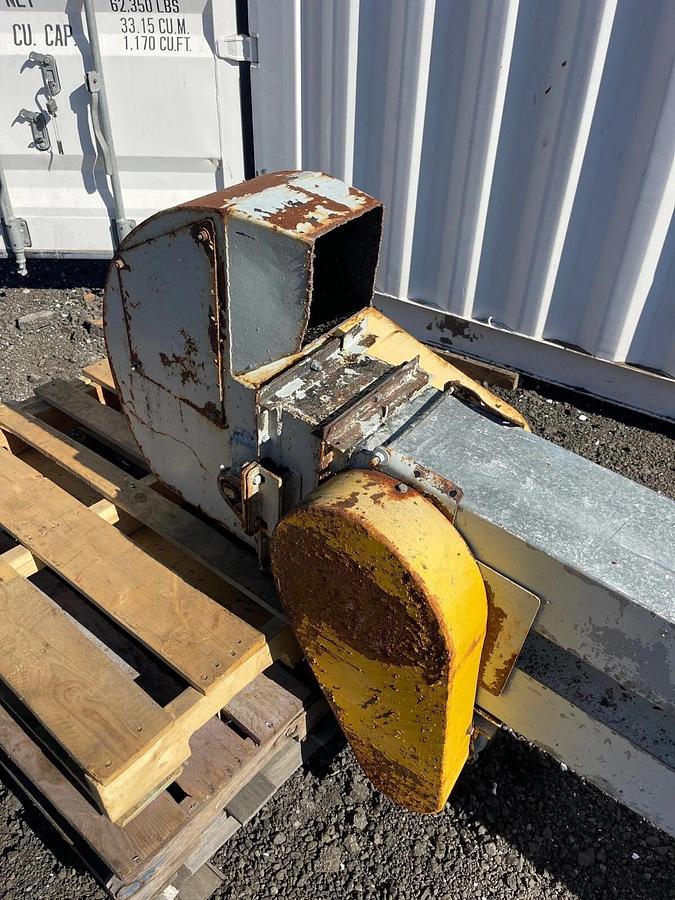 Used Carbon Steel Twin Trunk Bucket Elevator with Baldor 1HP at 1725RPM Motor