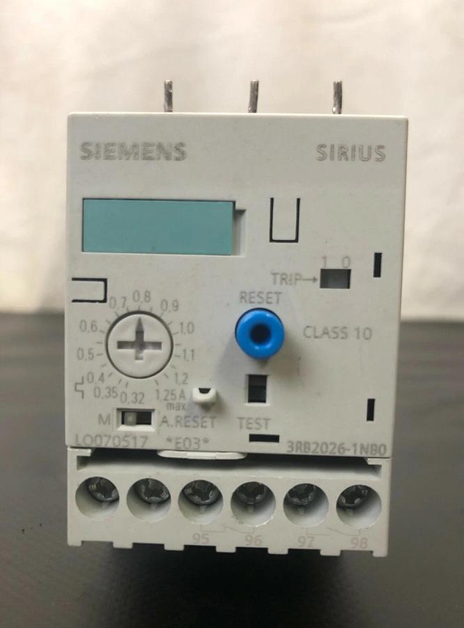 Used Siemens 3RB2026-1NBO Solid State Overload Relay