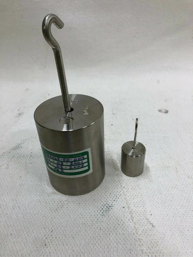 Used Calibrated Weights 1kg and 50g in Plastic Case