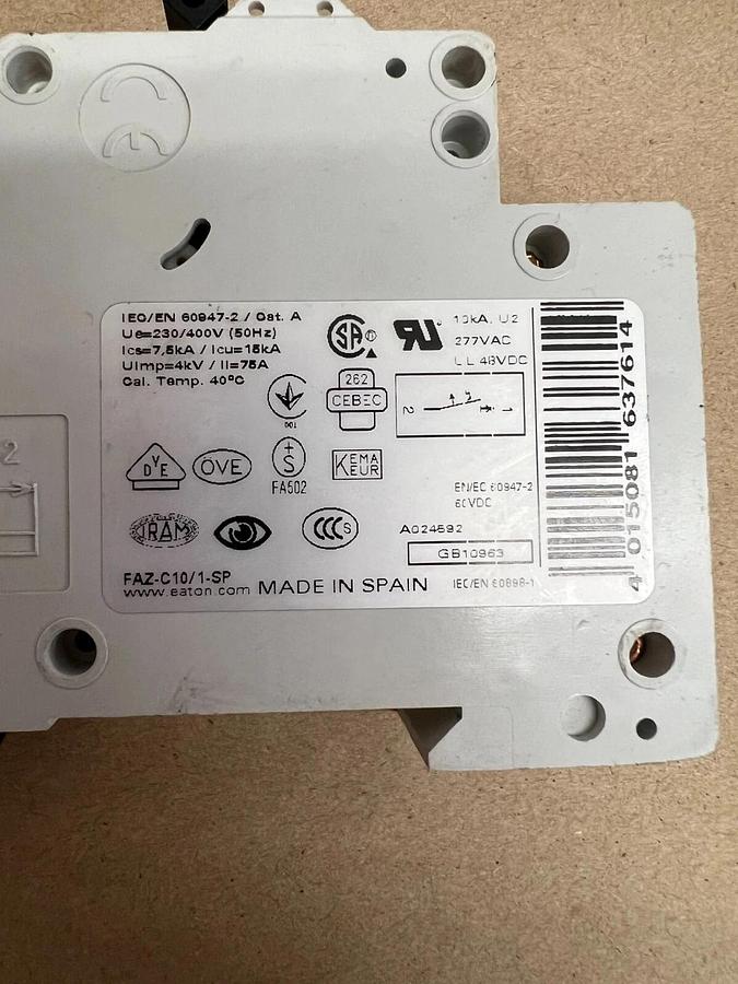 Used Eaton FAZ-C10/1-SP Circuit Breaker