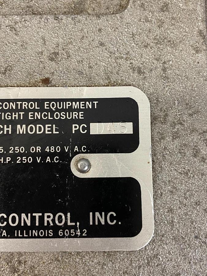 Used Material Control, Inc. PC D4S Pull Cord Switch 20 AMP, 480 VAC, 1 HP
