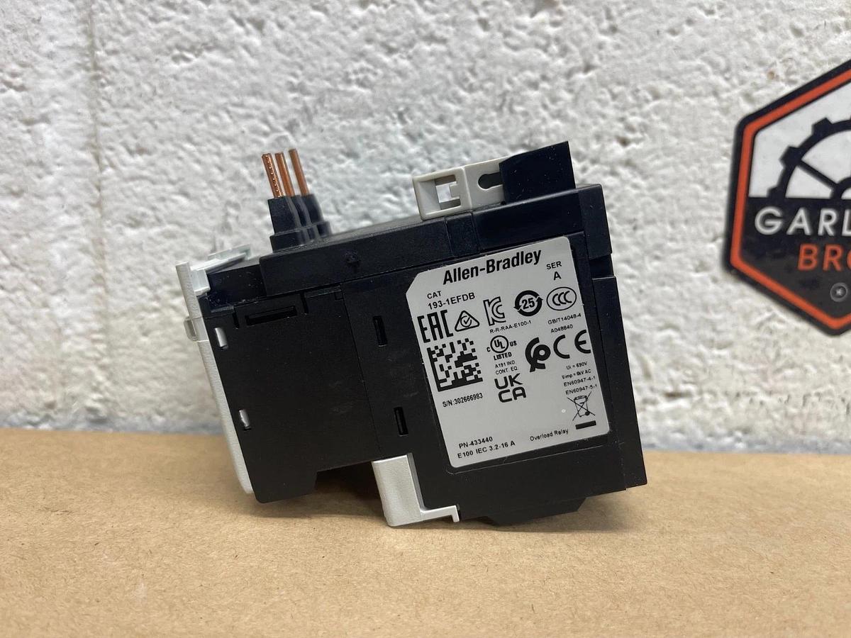 Used Allen Bradley 193-1EFDB Series A Overload Relay, Current Range 3.2-16A