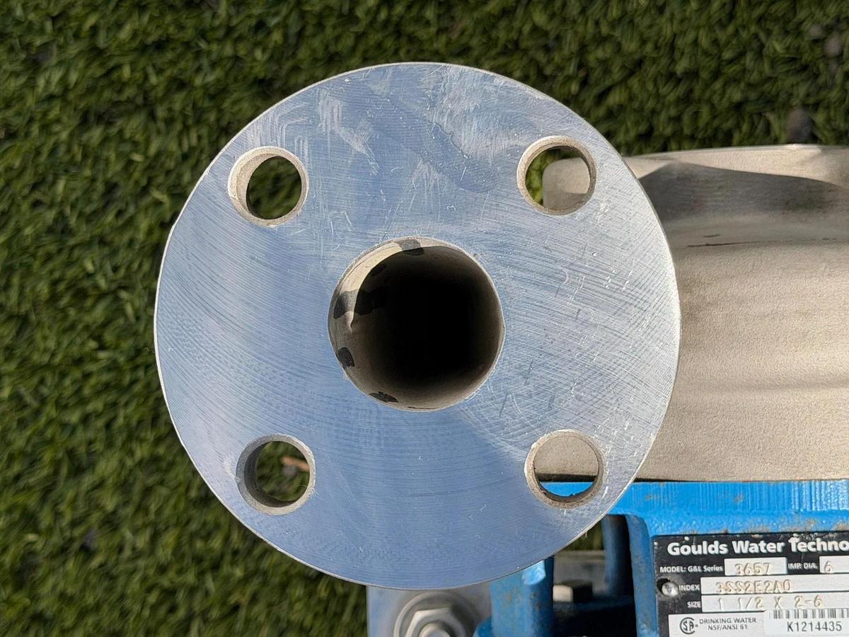 Used Goulds 3657 316 SS End-Suction Centrifugal Pump, 1Hp Baldor Motor @1750RPM