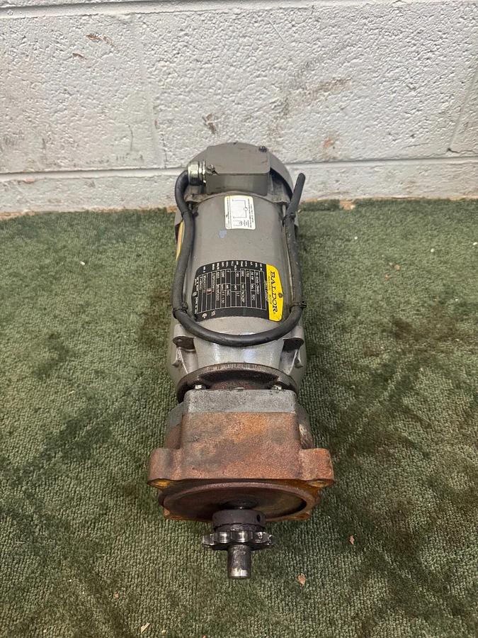 Used Baldor FX1-05-800-560Z Gearbox 1.1Hp Input, 5:1 Ratio, .56kW DC Motor @ 175RPM