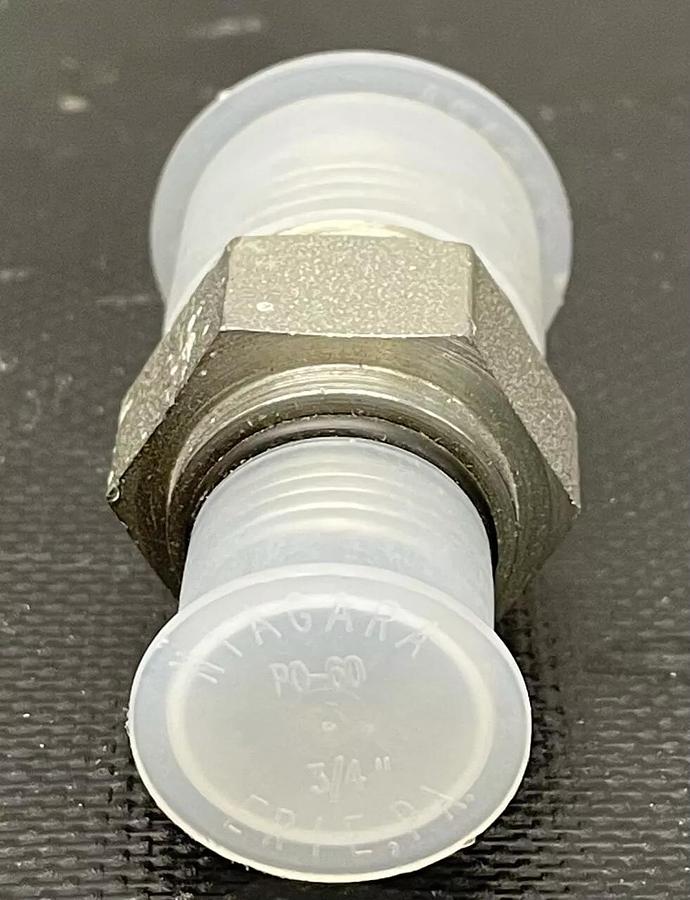 Used Niagara PO-60, 3/4” to 1-1/16” Tube Fitting (Clear Cap), LOT of 8