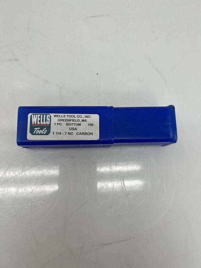 Wells Tools 1 1/4-7NC Carbon 4 Flute, Taper Tap