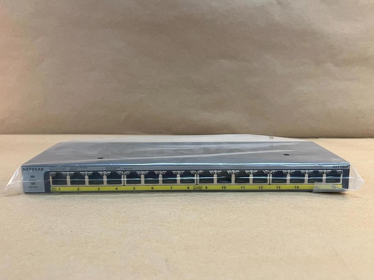 Used Netgear GS116LP 16-Port Gigabit Ethernet PoE + Unmanaged Switch *NEW*