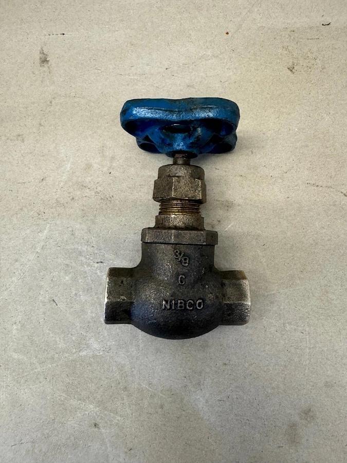 Used Nibco T-211-Y 3/8” Brass Valve, 125 SWP, 200 WOG