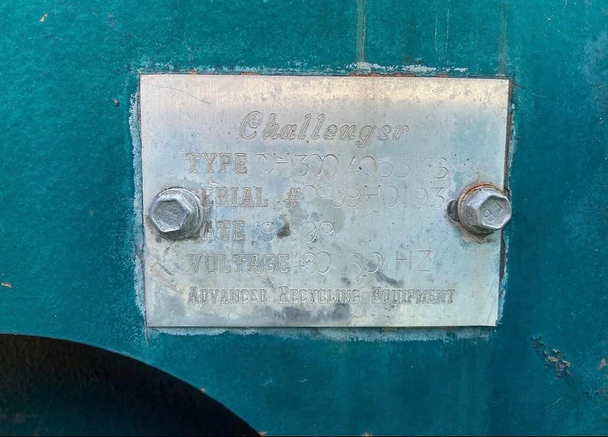 Used Challenger CH300 4055 S Horizontal Grinder w/ Brook Hansen 75HP @ 1770 RPM Motor