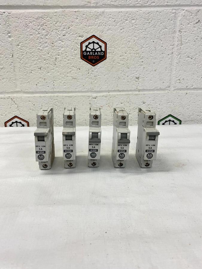 Used Allen-Bradley 1492-CB1 H 050 5A Circuit Breaker Series B - Lot of 5