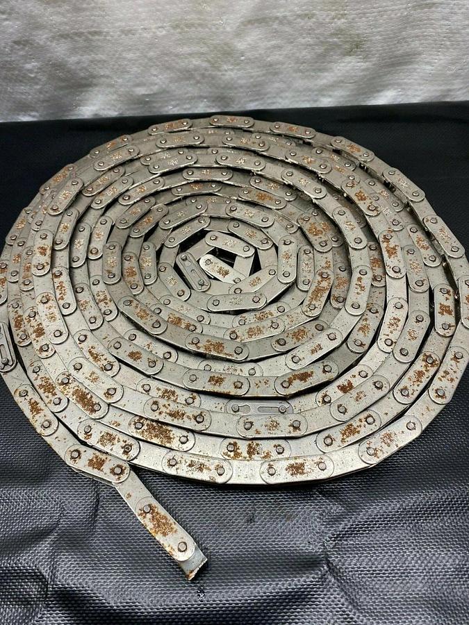 Used Tsubaki RF2040 Roller Chain, 20 Feet Long