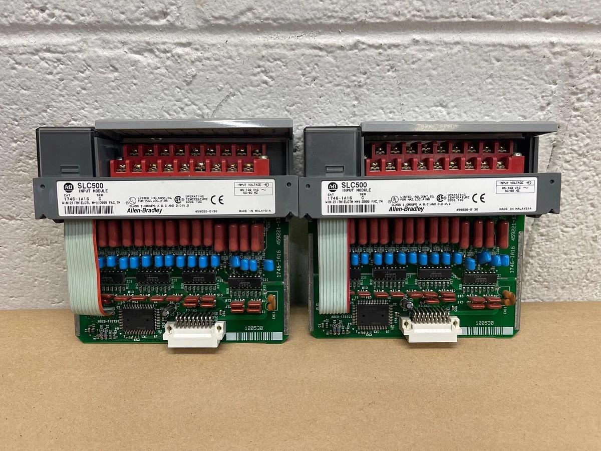 Used Allen Bradley 1746-IA16 Ser C - SLC 500 Input Module - Lot of 2