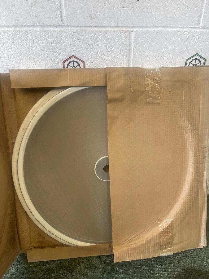 Used Stainless Steel 24” Mesh for Vibratory Screener, 78 microns, w/ 1” Center Hole