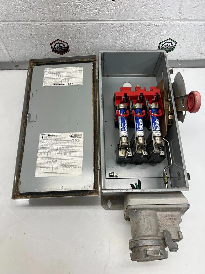 Used Cutler Hammer DH362FDK2WR 600V 60A Heavy Duty Safety Switch