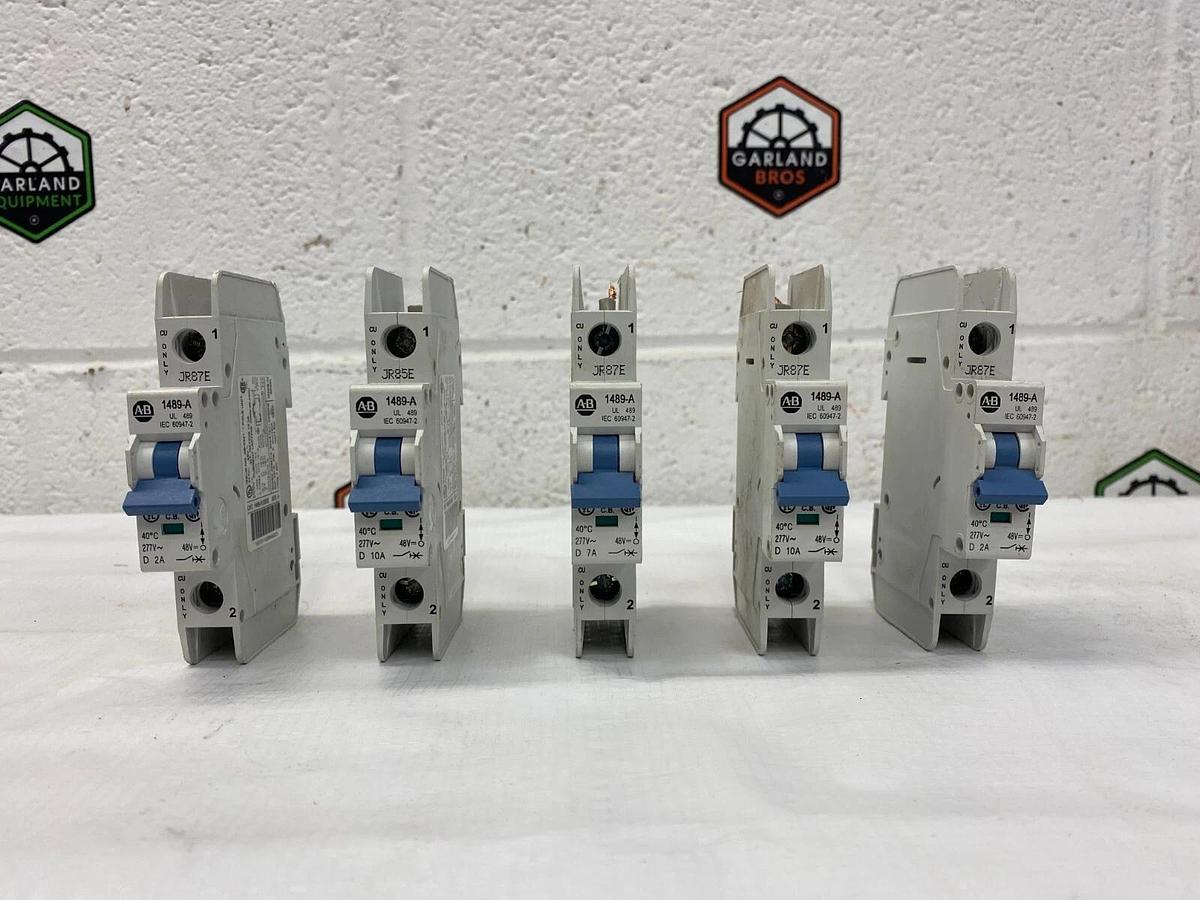 Used Allen-Bradley 1489-A1D020 Series A Circuit Breaker 277V ~ 48V - Lot of 5