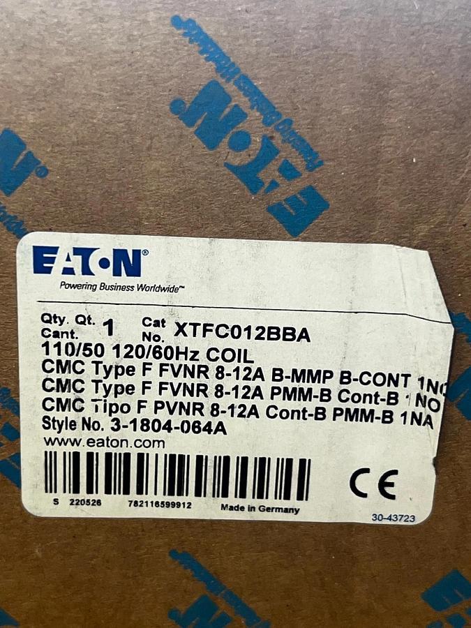 Used Eaton XTFC012BBA Motor Controller Type F, 8-12A, 110/120VAC, 3 Phase *NEW*